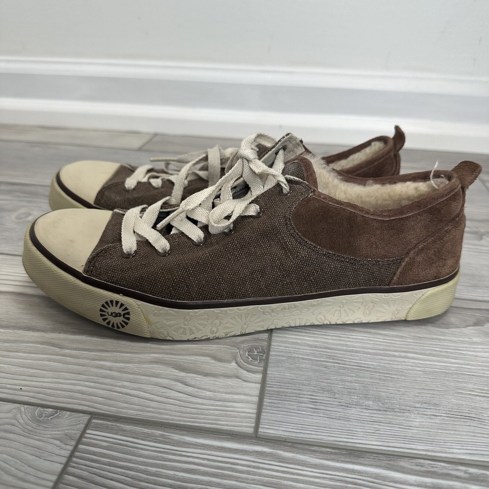 Ugg Women's‎ Evera Sneakers Size 8.5 Brown Suede Sherpa Lined Style #1000452